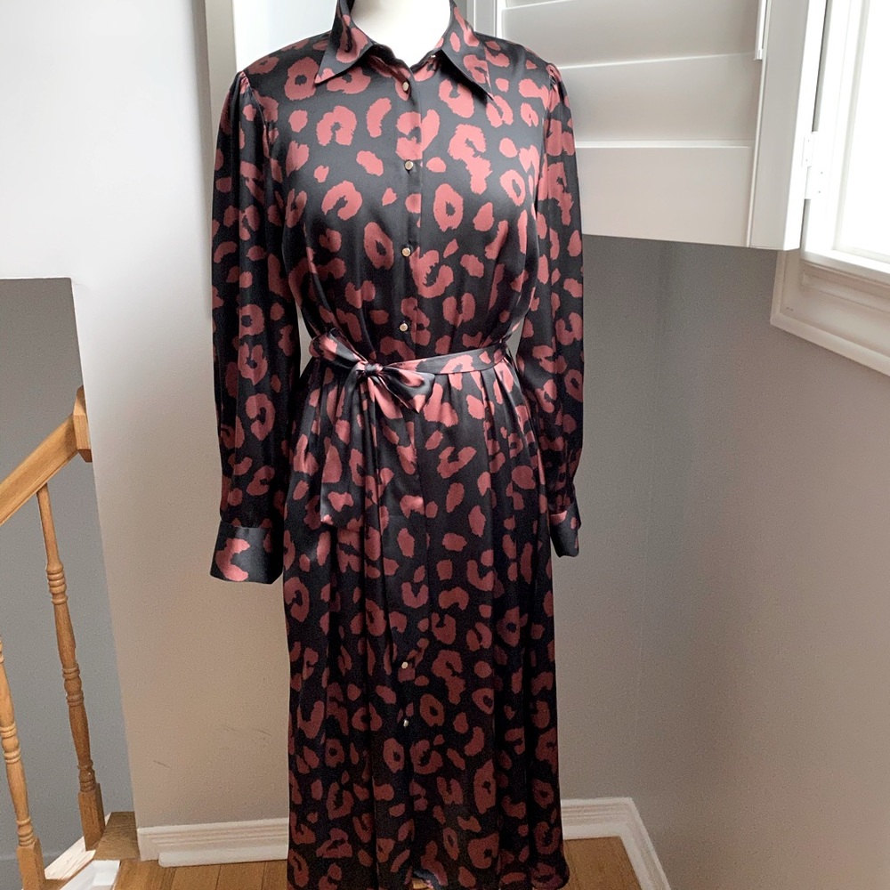 NWT Zara Printed Shirt Dress in Large - Picture 2 of 15